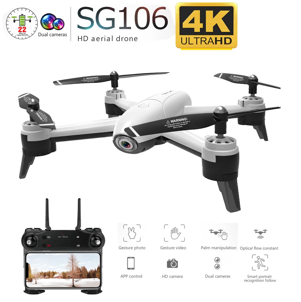 sg106 wifi fpv rc drone 4k