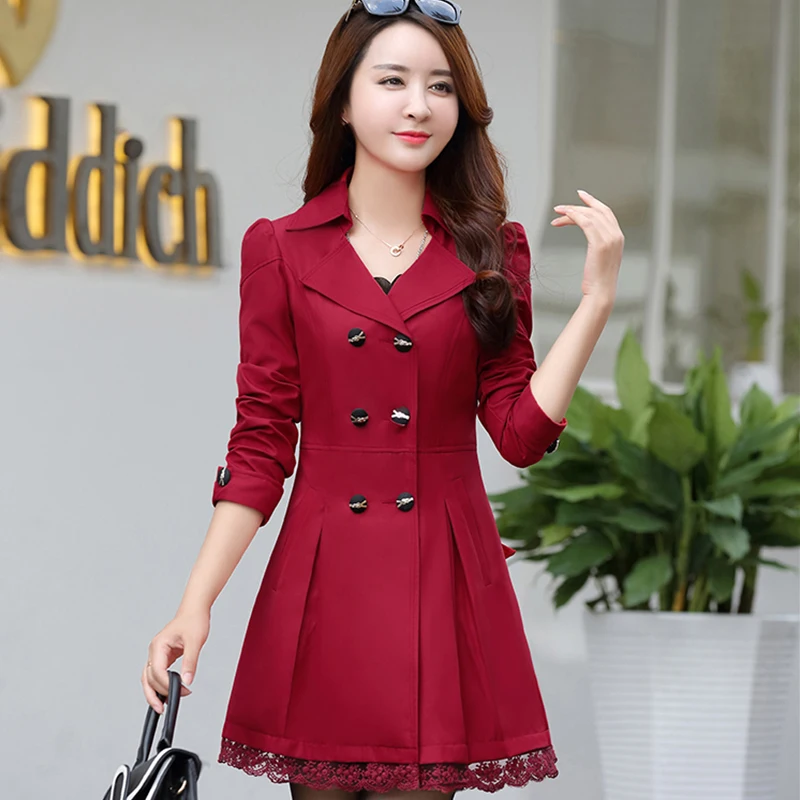 fitted women's trench coat