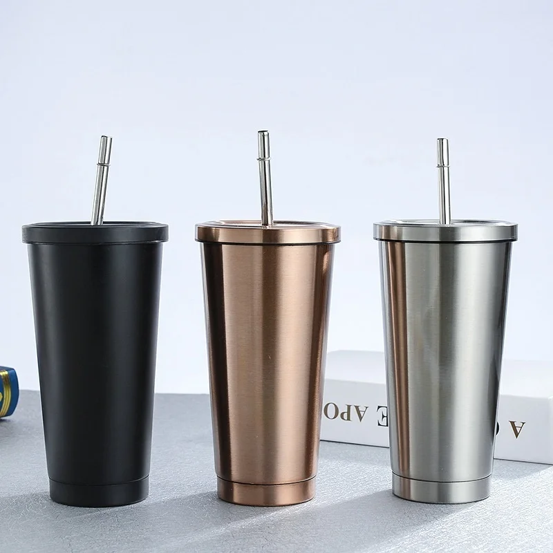 18.6oz 540ML Drinking Glasses Can Shaped Glass Cups with Bamboo Lids and Glass  Straws for Beer Iced Coffee Wine Cocktail - AliExpress