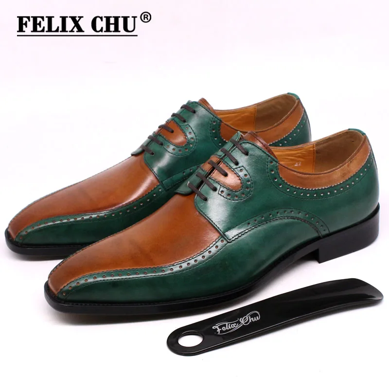 green colour formal shoes