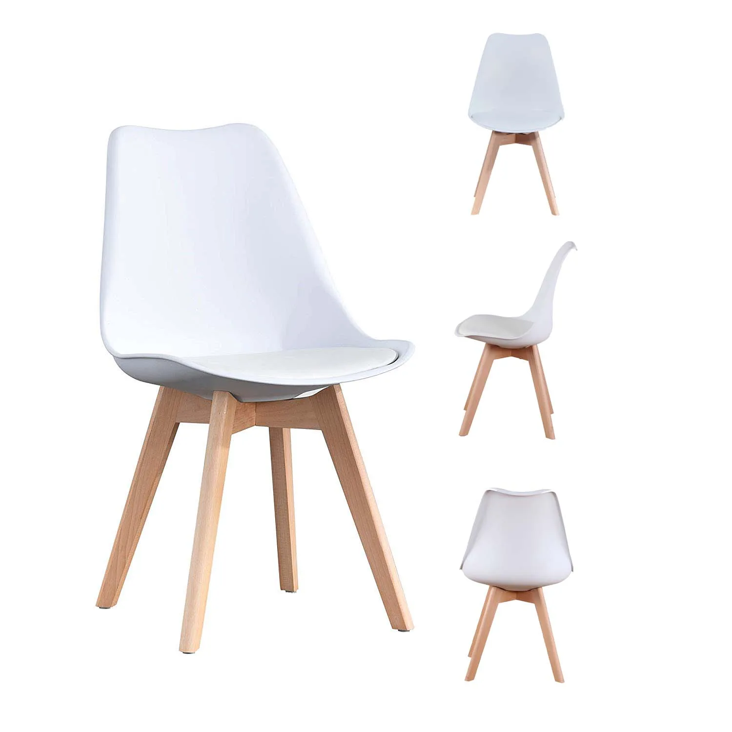 4 dining chairs white