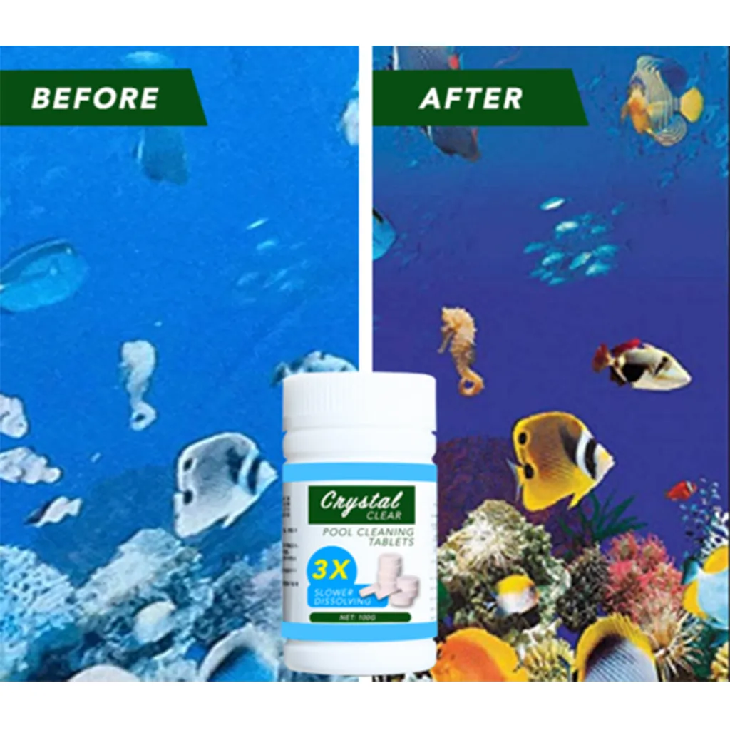 100pcs Pool Cleaning Tablet Effectively Purify Water Crystal Clear Cleaners 超高品質で人気の