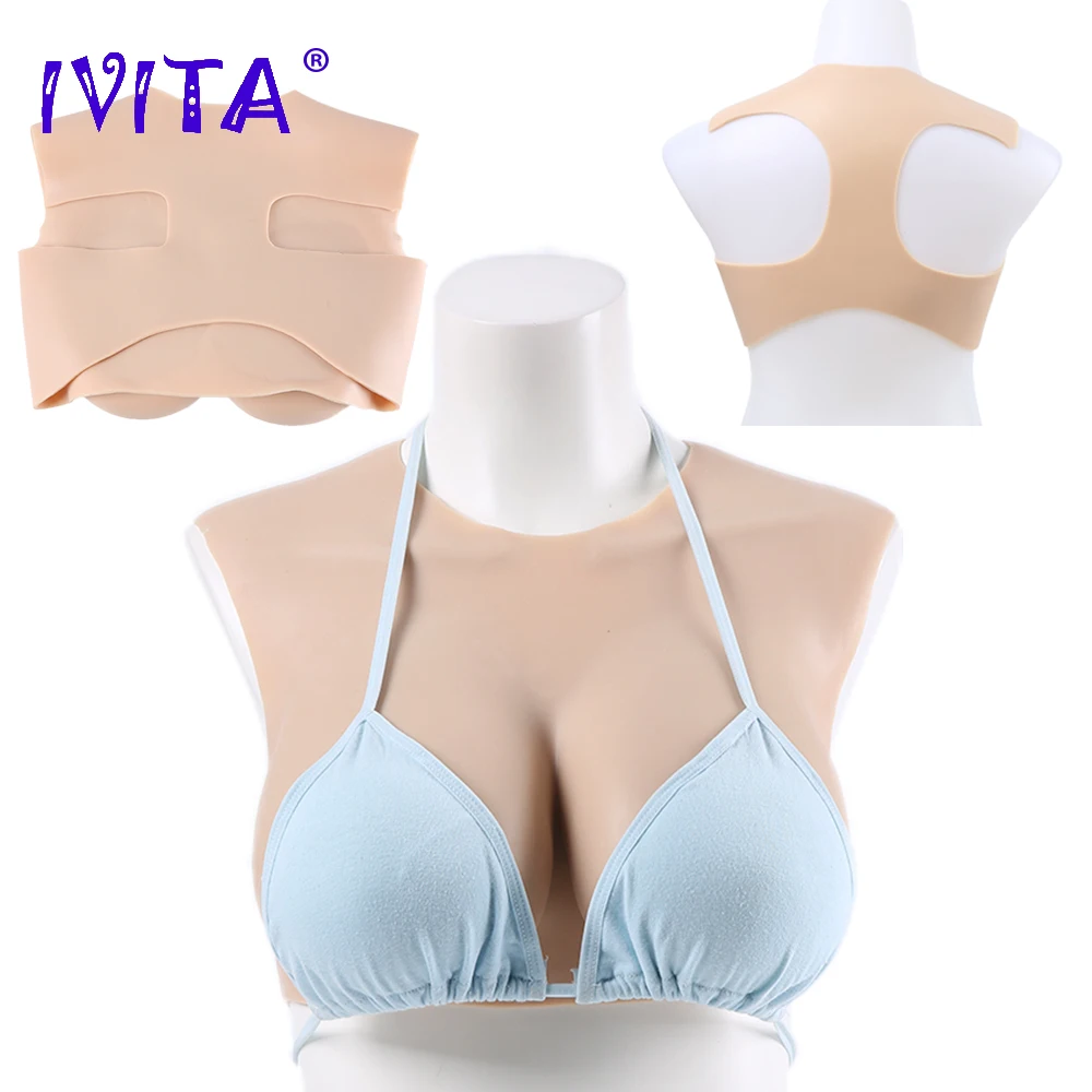 Ivita Artificial Realistic Silicone Breast Form Fake Boobs 