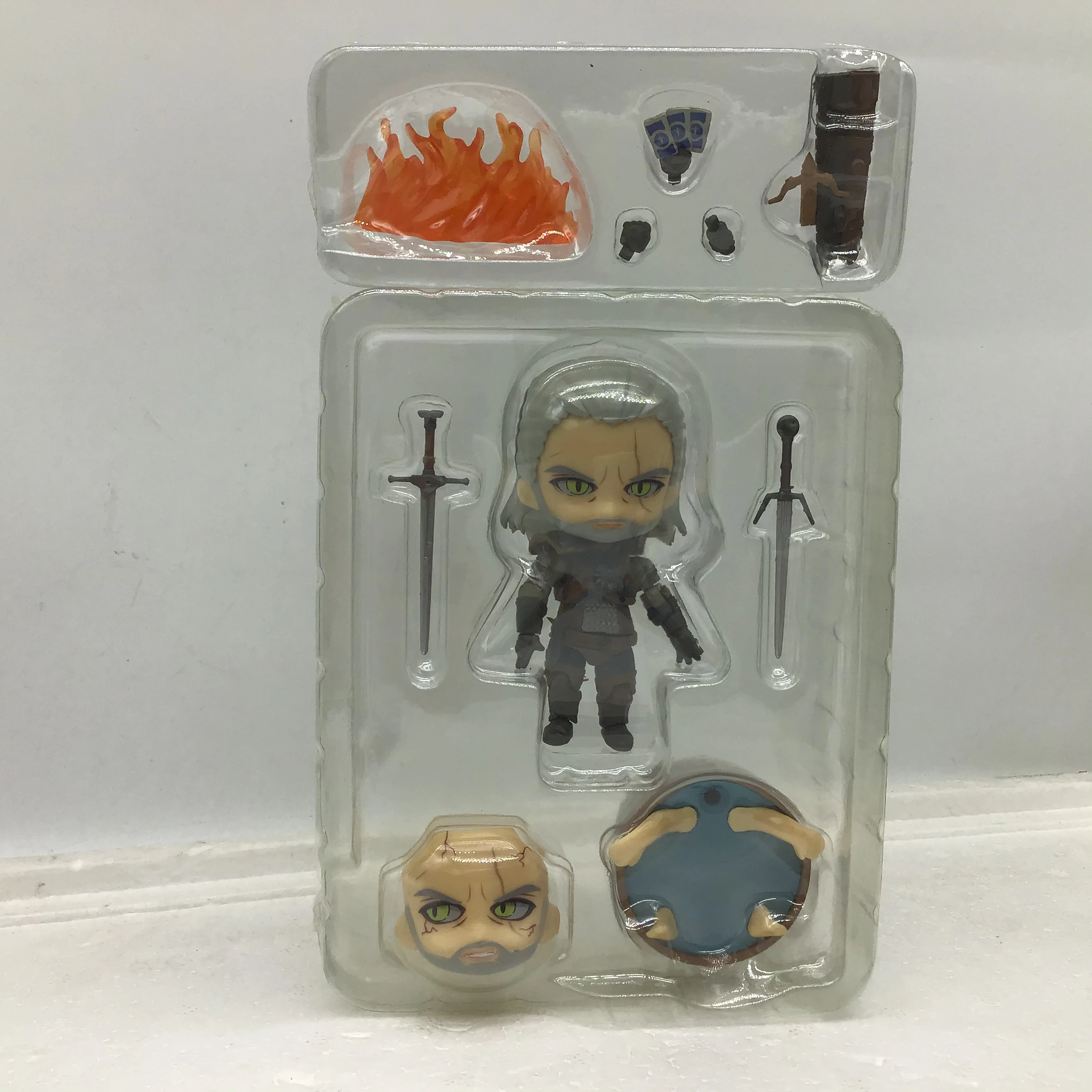 10cm Witcher ed 3 Wild Hunt 907 Geralt White Wolf Geralt PVC Action Figures Model Toys Gift Doll