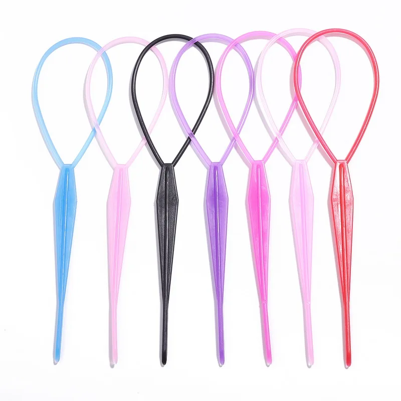 4pcs/3pcs French Braid Tool Loop Elastic Hair Bands Remover Cutter