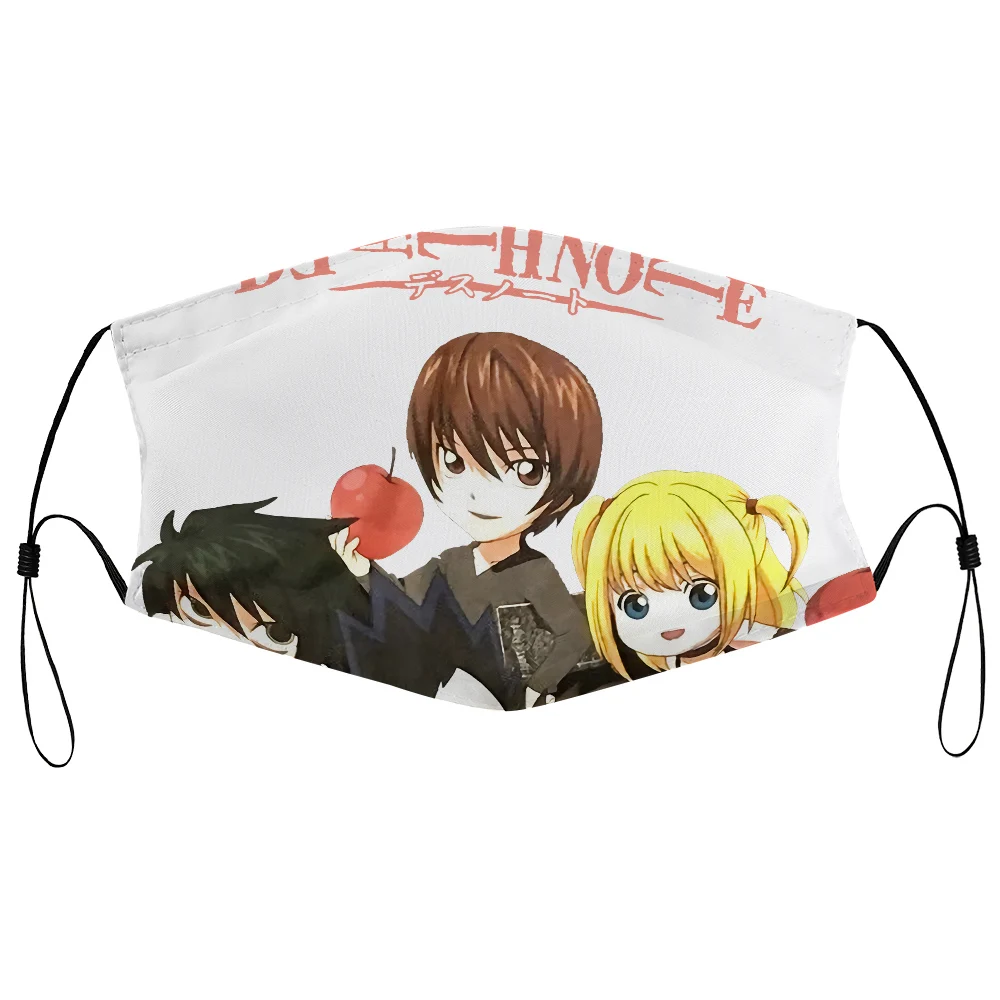 Kupit Muzhskie Aksessuary Dust Mask With Filter Japanese Anime Men Chibi Cute Death Note Ryuk Light L Misa Cartoon Men Unisex Pping Funnys