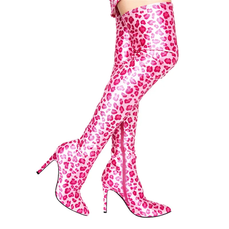 pink leopard boots