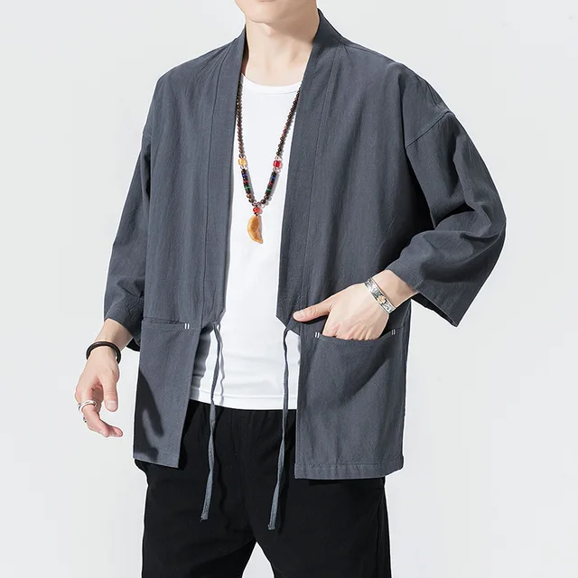 New Japanese Kimono Costume Men Retro 