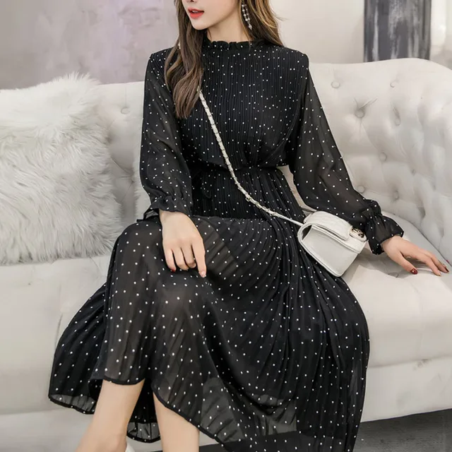 Black Vintage ClotheS Spring Lady Long 