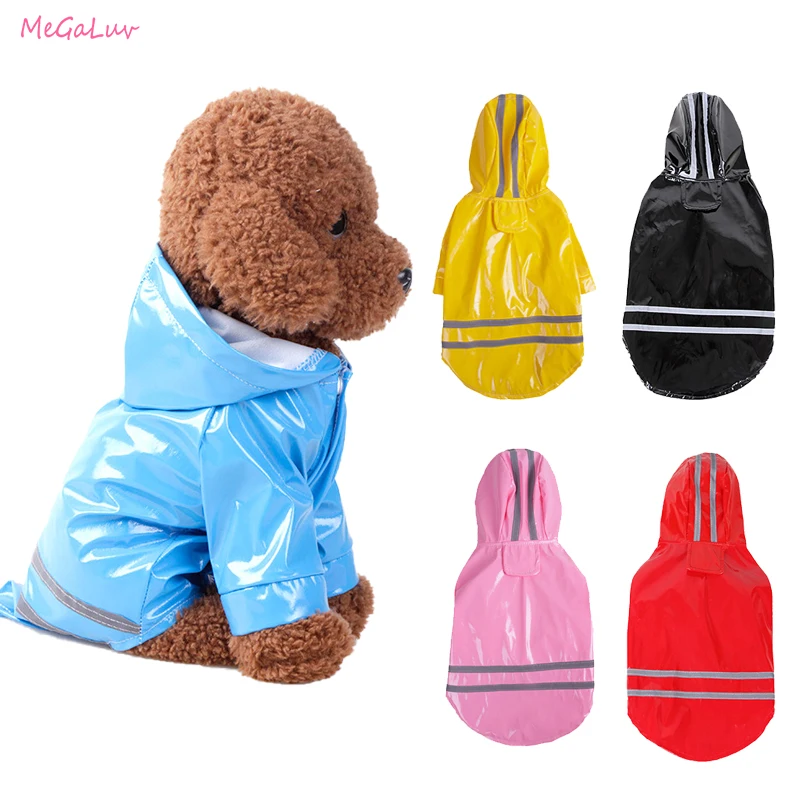 Spring Summer Cartoon Dog Raincoat 