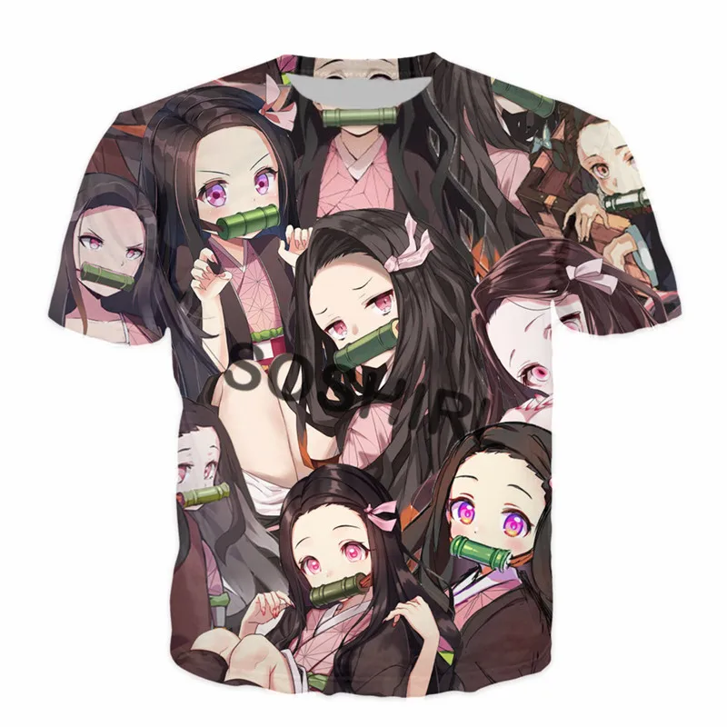 Cumpără Topuri & teuri | SOSHIRL Ghost Killer Anime T Shirt Hipster Funny  Kamado Nezuko T-shirt Kimetsu No Yaiba Summer Streetwear Harajuku Classic  Tops