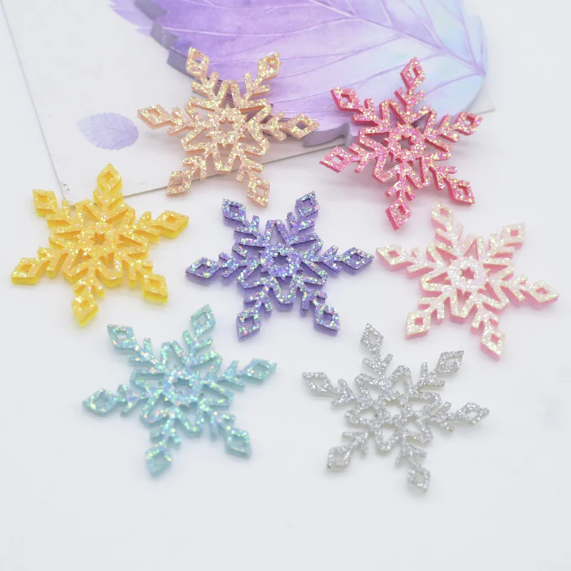 20pcs Glitter Christmas Snowflake Confetti Artificial Snow Pendant