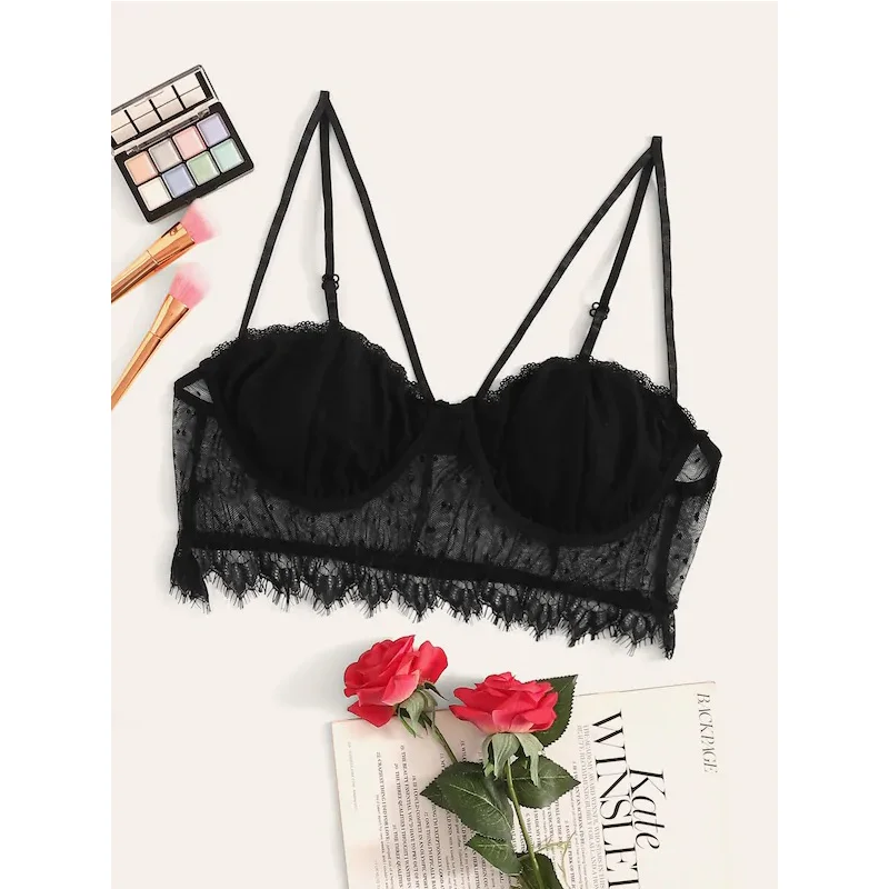 lace bras black