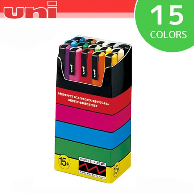 Uni Posca Markers Paint Pen PC-1M/3M/5M/8K/17K Set Boligrafos Acrylic  Drawing Colore Arte Supplies Mанга Marcadores Poste