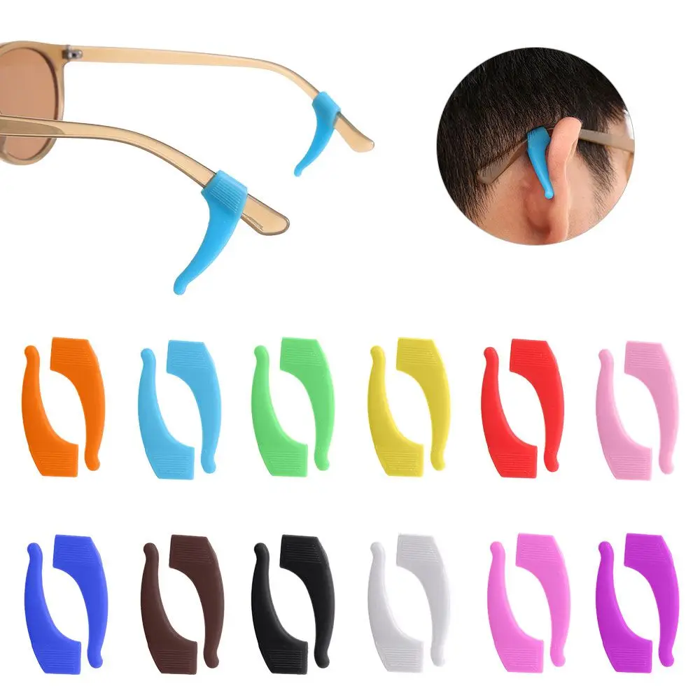 5 Pairs Anti Slip Ear Hook Eyeglass Eyewear Accessories Eye Glasses Silicone Grip Temple Tip Holder Spectacle Eyeglasses Grip-animated-img