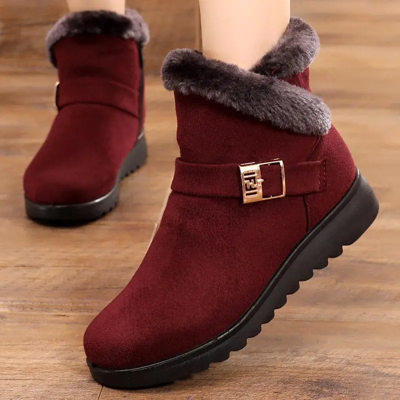 wedge winter snow boots