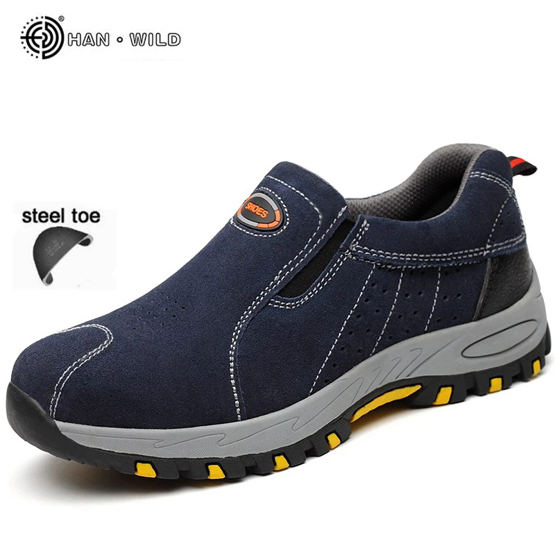 steel cap slip on shoes