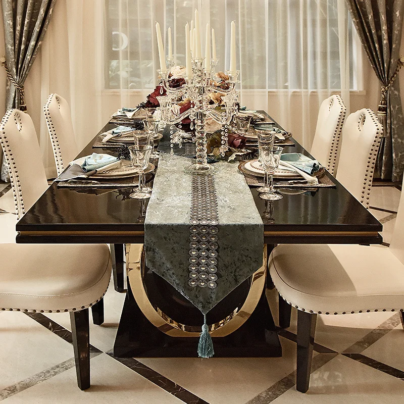 luxury black dining table