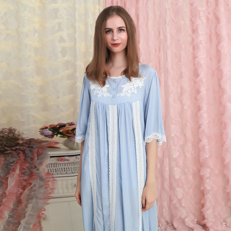 Cotton Nightgown Summer Sleepwear Woman 