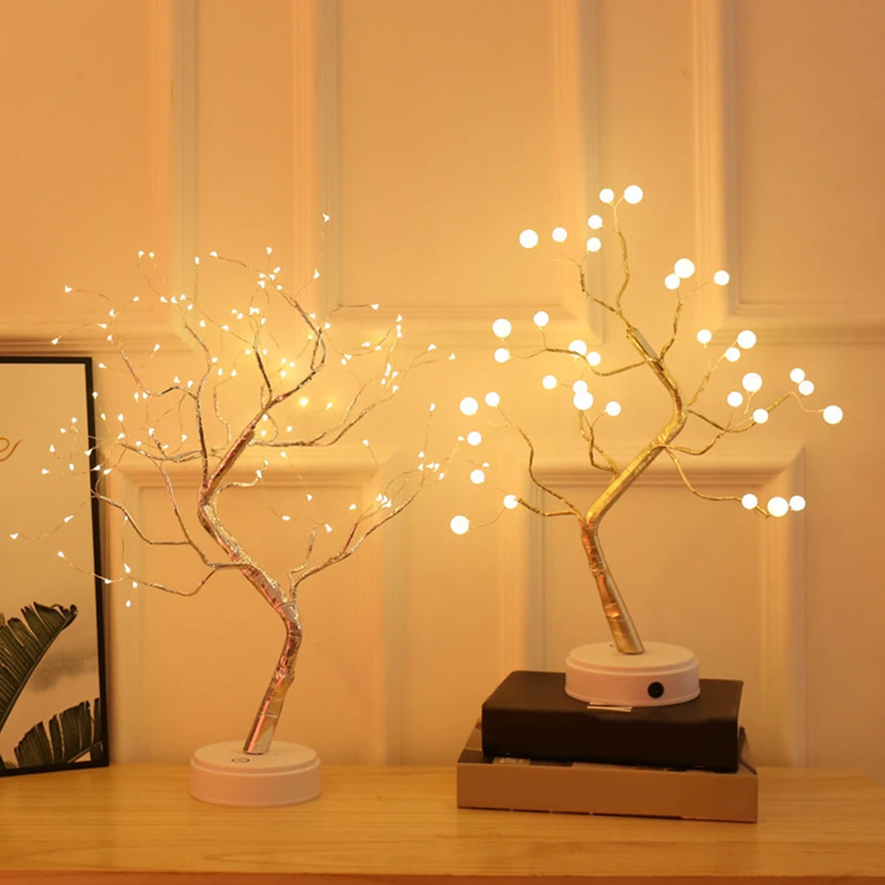 fairy light bedside lamp