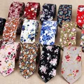 Classic Men's Flower Ties Handmade Cotton Tie For Men 6CM Narrow Floral Neckties Gift Wedding Party Casual Gravatas Paisley Tie preview-1