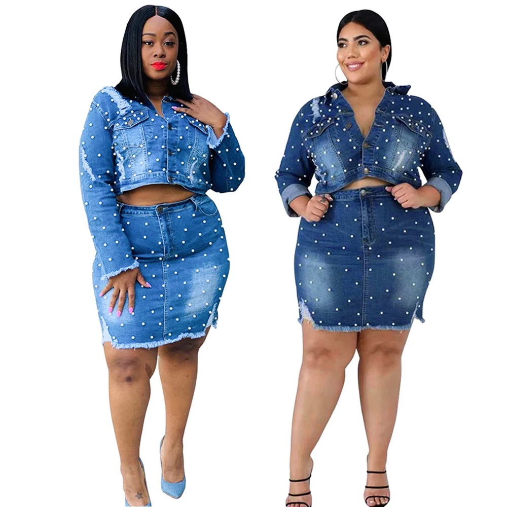 2020 New Plus Size 4XL 5XL Denim Two 