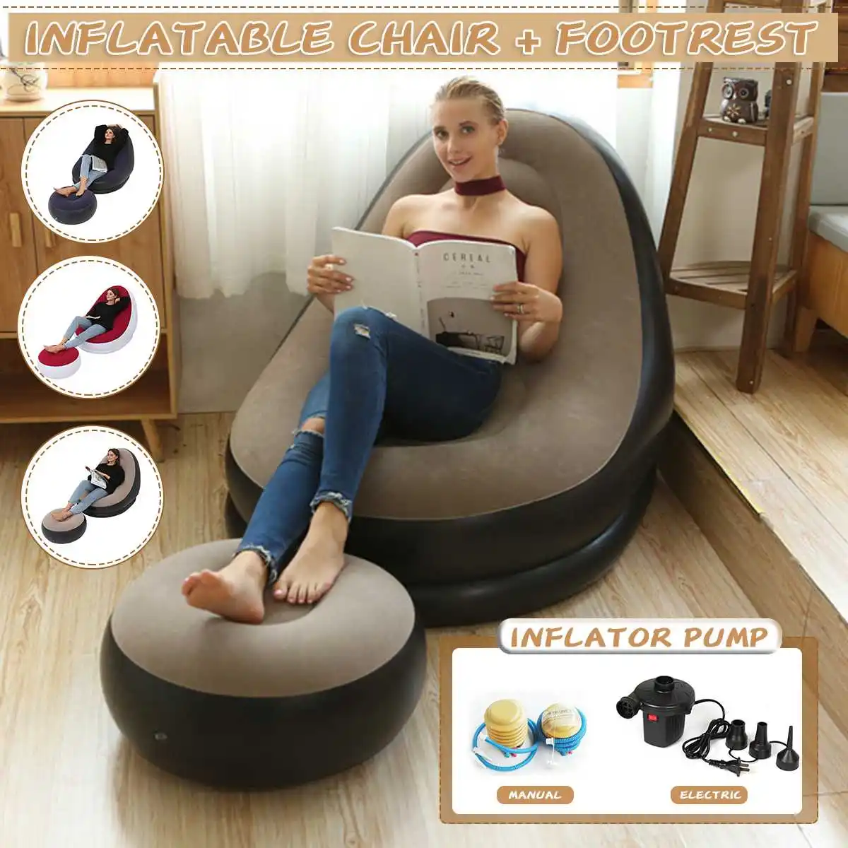 single sofa with footrest