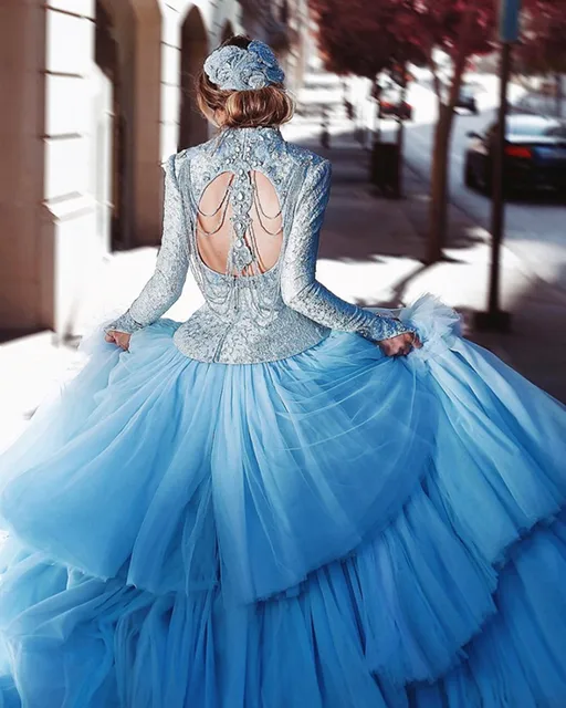Amazing Blue Evening Dress 2022 Luxury 