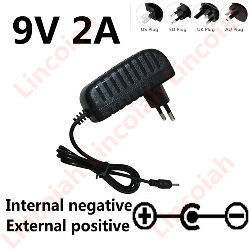 1PCS AC/DC 9V 2A 2000mA Powe adapter Reverse Polarity Negative Inside 9V 1.5A 9V2A DC Plug 5.5mm x 2.1mm-2.5mm-animated-img