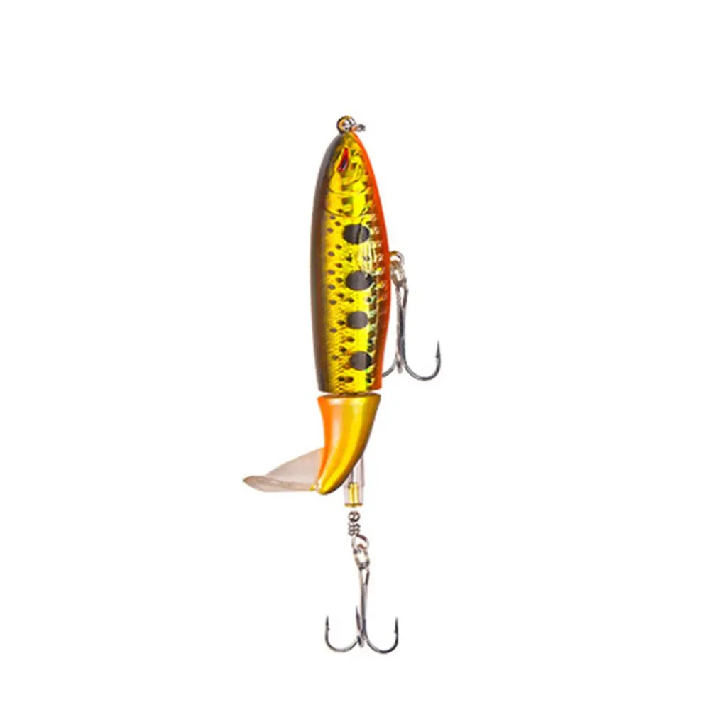 MachinYeser 10CM 13G Whopper Popper Topwater Fishing Lure 3D Eyes Plastic Artificial Bait Hard Fishing Plopper Hook Fishing Accessories Color:1# 