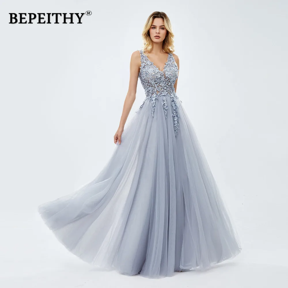 De Mariee Elegant Lace Prom Party Gown 