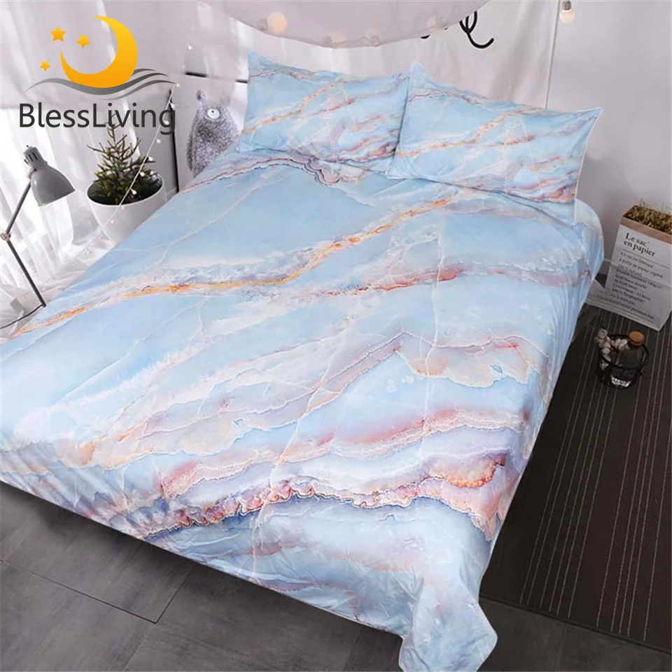 blue pink quilt