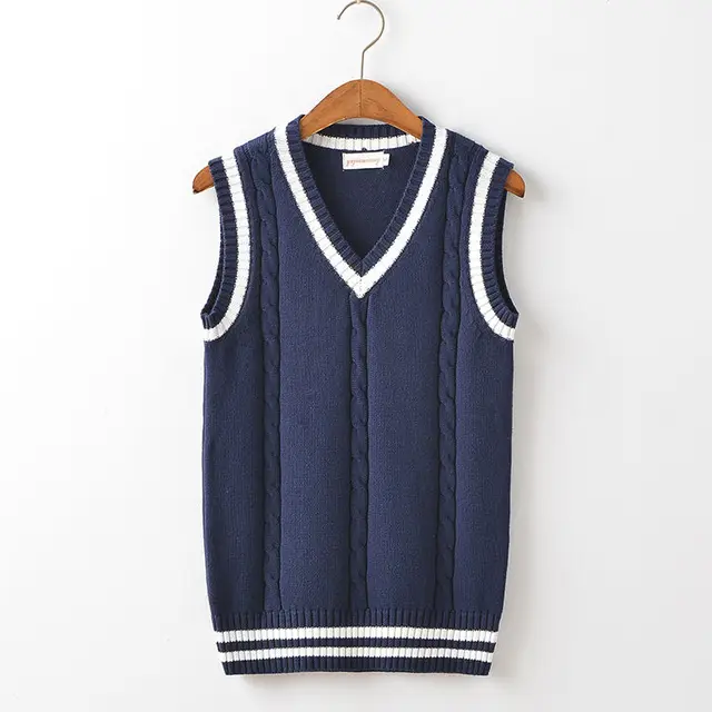 Sweater Vest Men Thicken V-neck 