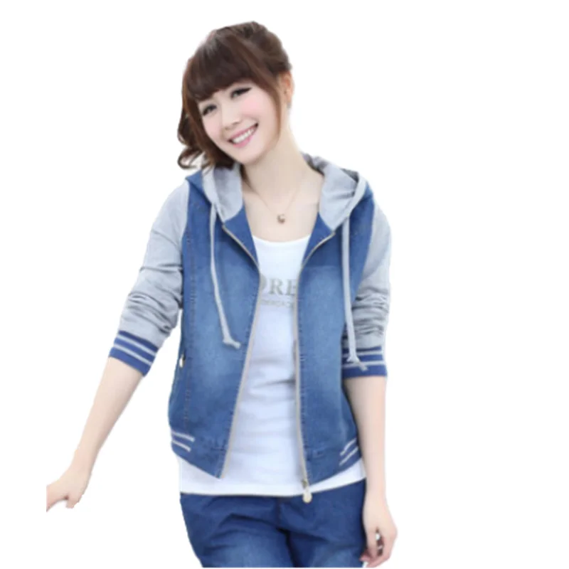 Spring Autumn Womens Streetwear Hooded 