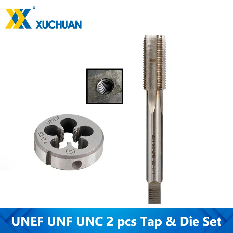 Купить Ручные инструменты 2pcs UNEF UNF UNC Thread Tap and Die Set