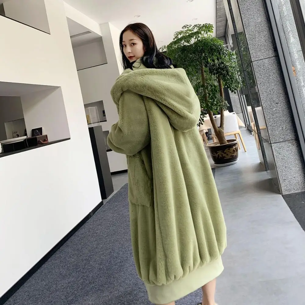 Oversized Faux Fur Coat Women Winter 