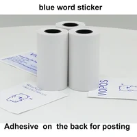 blue word sticker