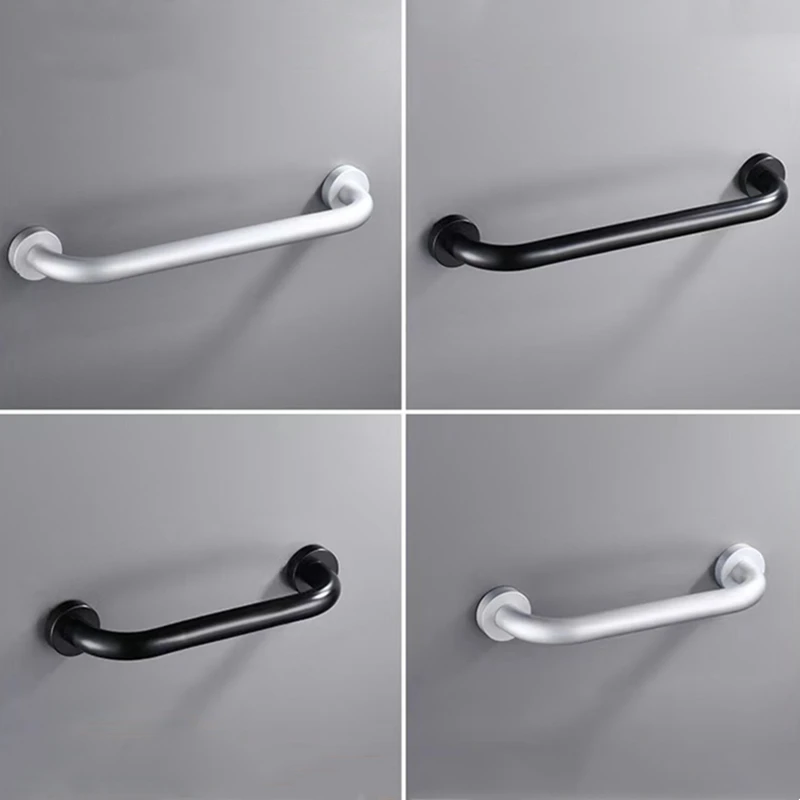 Black/White Aluminum Shower Room Barrier-free Handrail Bathtub Anti-skid Safety Handle Handrails Toilet Anti-fall Assist Railing-animated-img