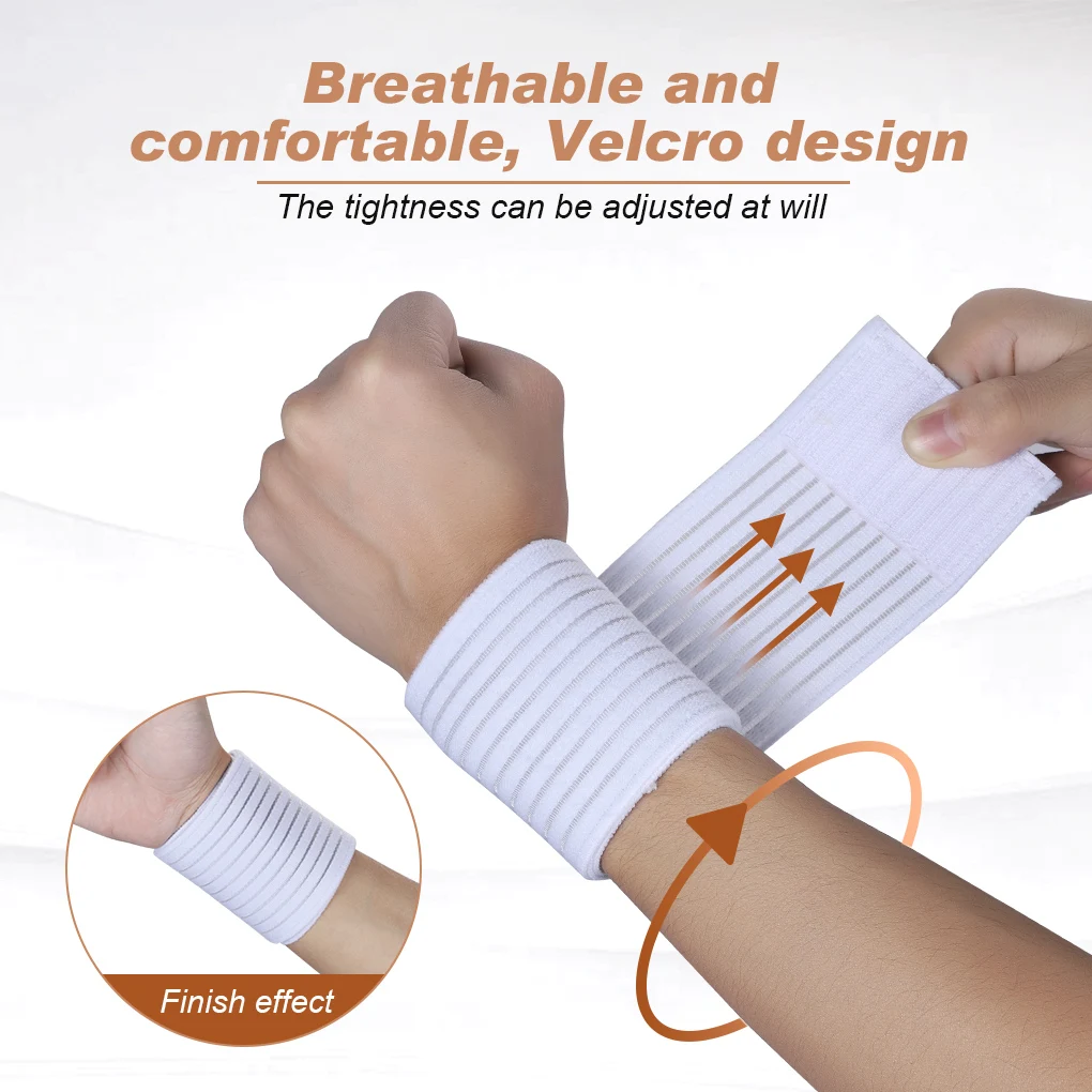 Sport Elastic Bandage Nylon Wrist Support Bracer Wristband Adjustable Portable Brace Support for Outdoor Activity