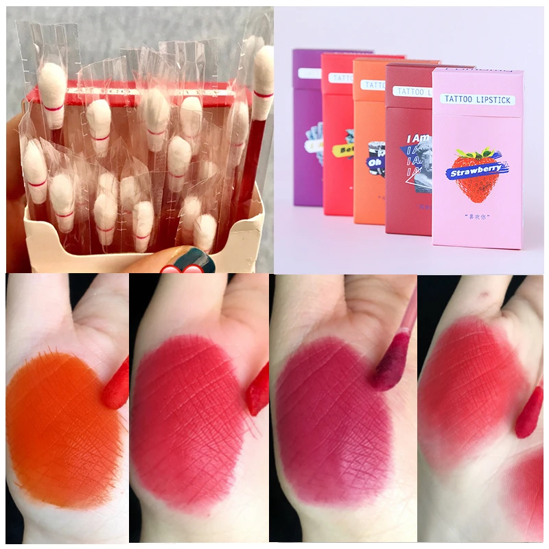 cigarette lipstick cotton swab