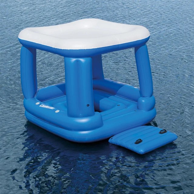 floating bed and lounge chair