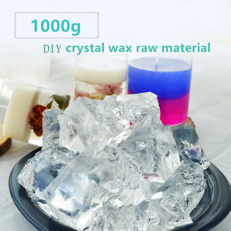 500/1000g Smokeless Jelly Wax DIY Candle Making Material Transparent Wax  Raw Material Natural Crystal Wax