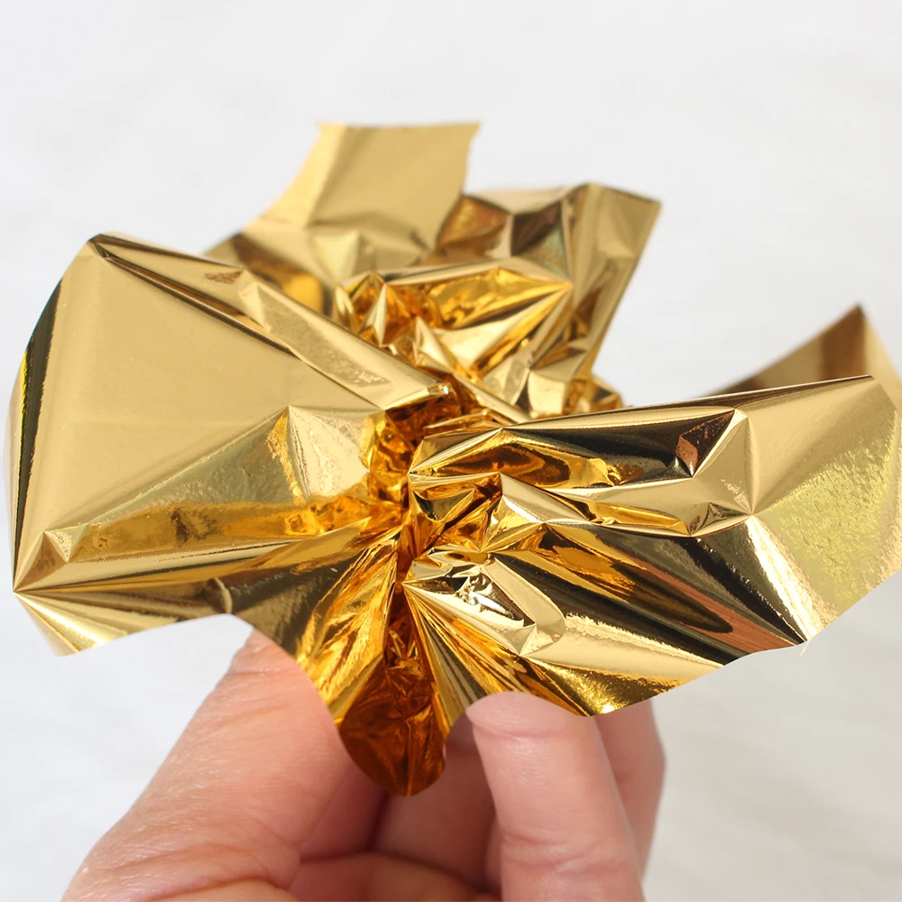 100pcs Imitation Gold Sliver Copper Foil Paper Gilding Art Craft Design  Paper DIY Craft Party Nail Cake Decor Gold Leaf Sheets