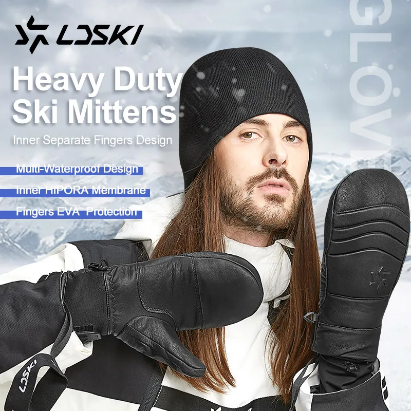 goat leather ski gloves