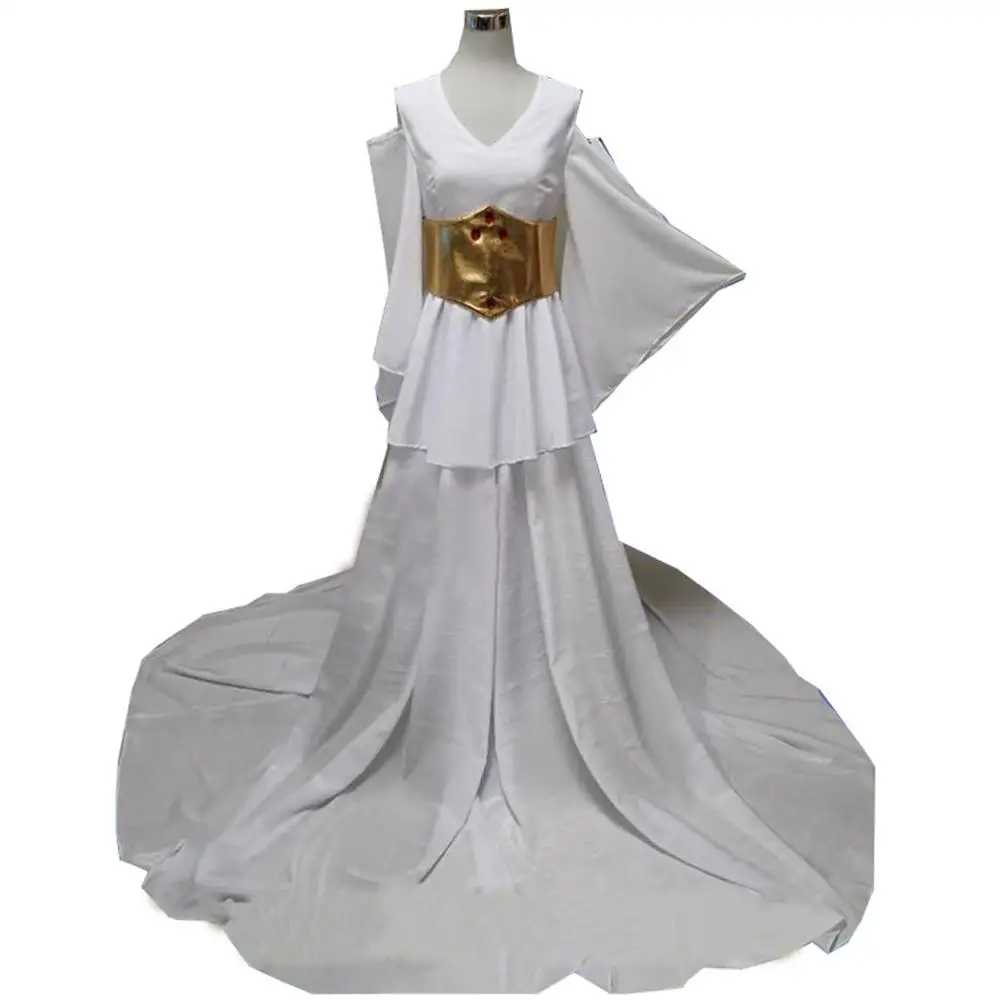 Anime Saint Seiya Athena White Mullet Lolita dress Cosplay Costume 11 ...