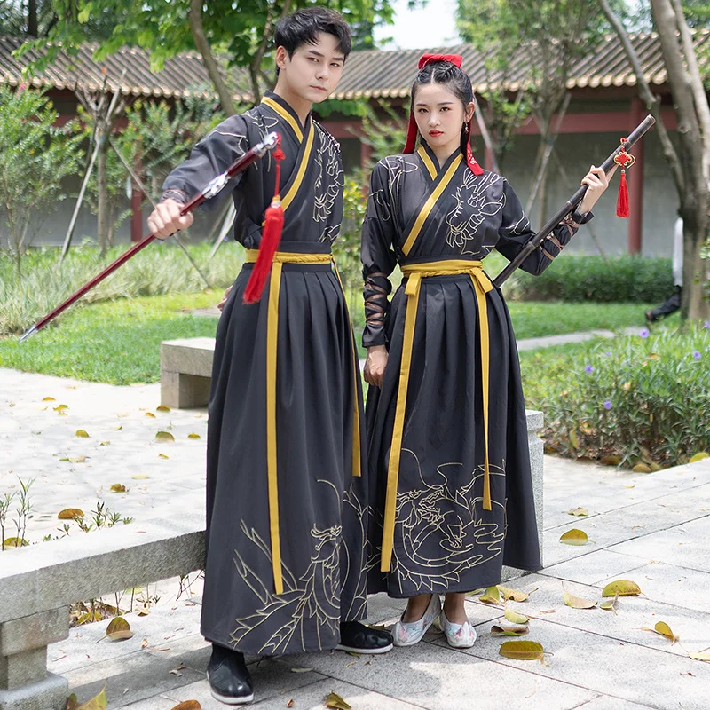 Traditional Hanfu Dress Couple Chinese Ancient Swordsman Clothing Tang Suit Hanfu Robe Han 7959
