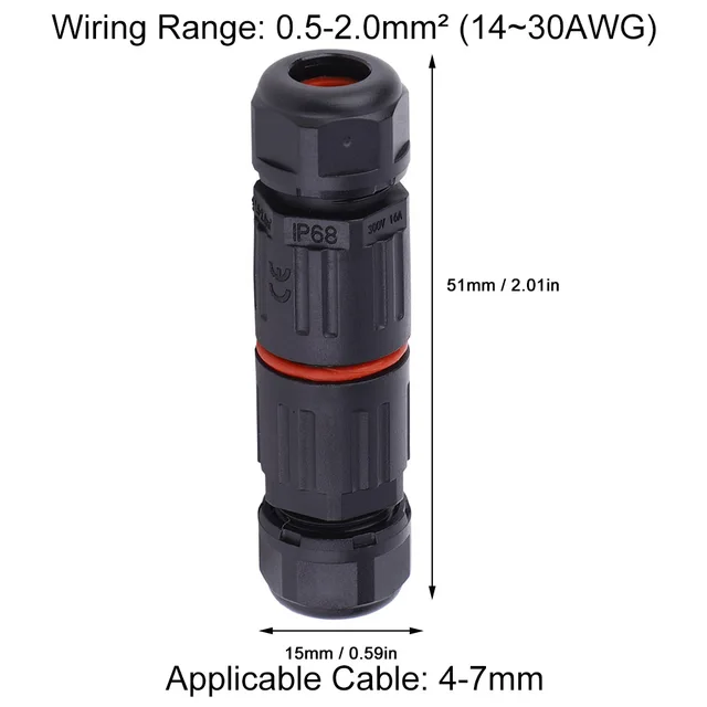 Купить Осветительные приборы 10Pcs IP68 Waterproof Straight Cable