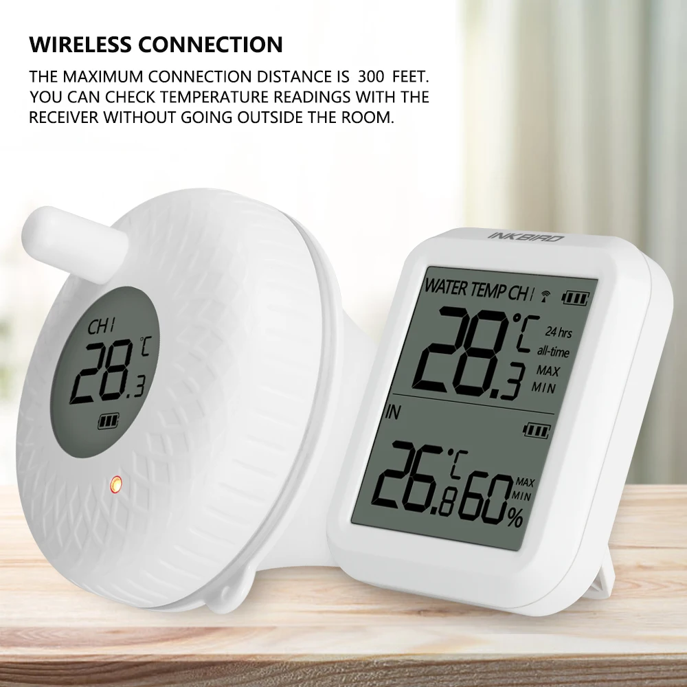 Inkbird IBS-P01R Wireless Floating Pool Thermometer Pet Bath for Swimming Pool, Bath Water, Spas, Aquariums & Fish Ponds