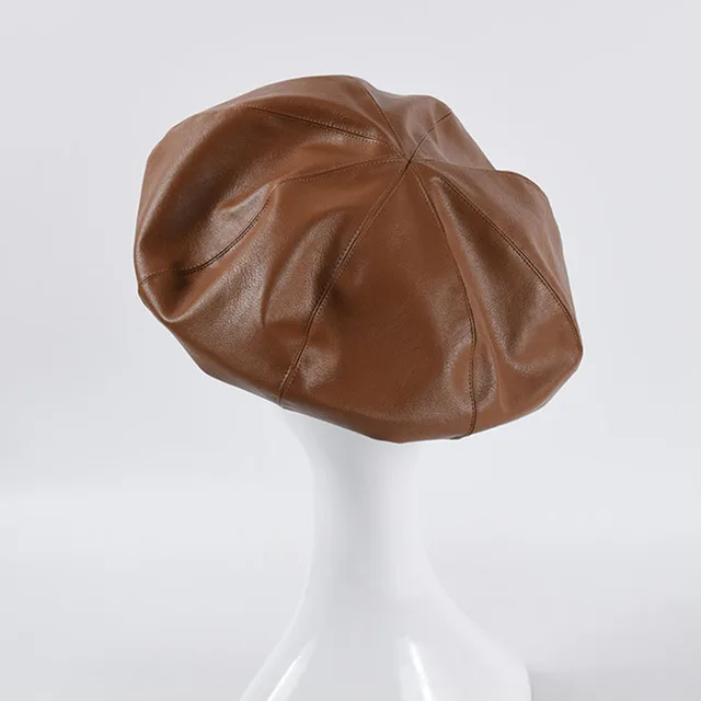 New Fascinators Big Leather Beret For 