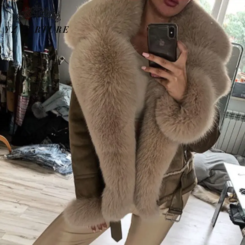 2022 Winter Sheepskin Coats Natural Fox 